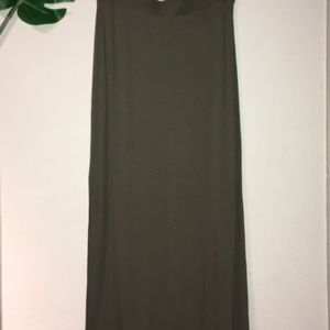 Forever 21 Green Maxi Skirt, L (Fit more like M)